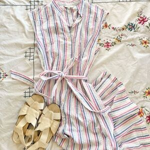 Loft pastel stripes dress